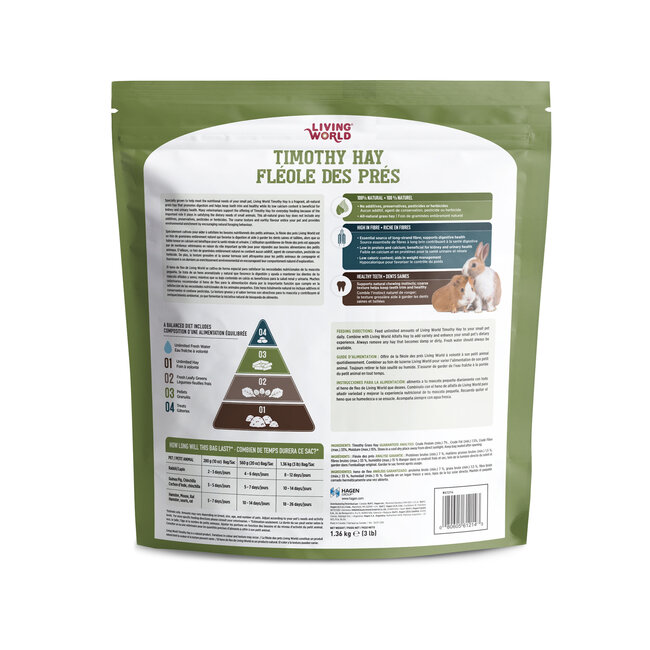 Living World Timothy Hay 1.36kg (3lb)