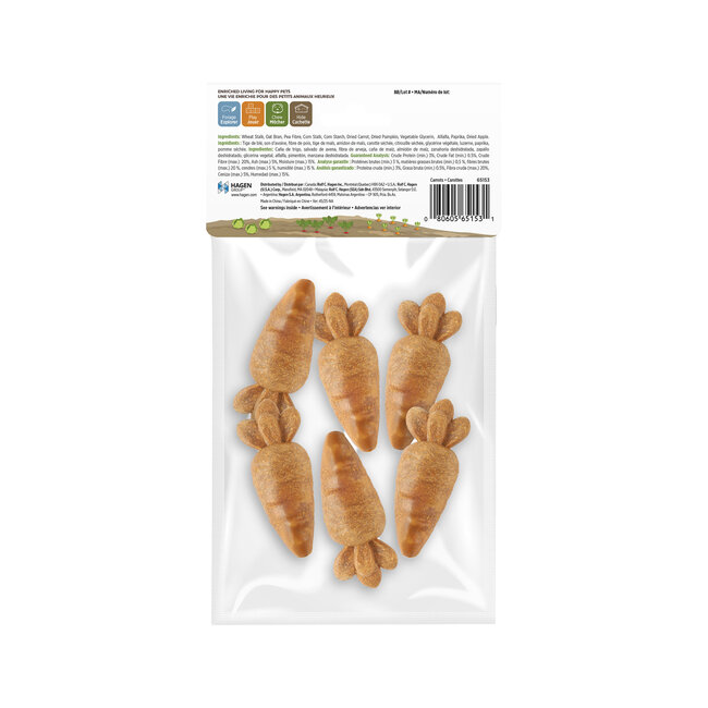Living World Edible Carrots Chew Toy 6pk