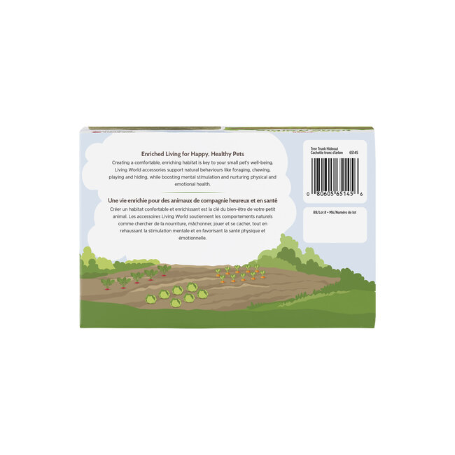 Living World Edible Tree Trunk Hideout 170g