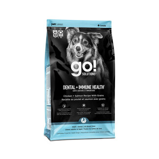 Petcurean - Go! Solutions Go! Dental + Immune Health Chicken + Salmon Recipe With Grains for Dogs 4lb