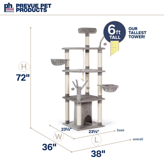 Prevue Hendryx Everest Mountain Cat Tree 72"