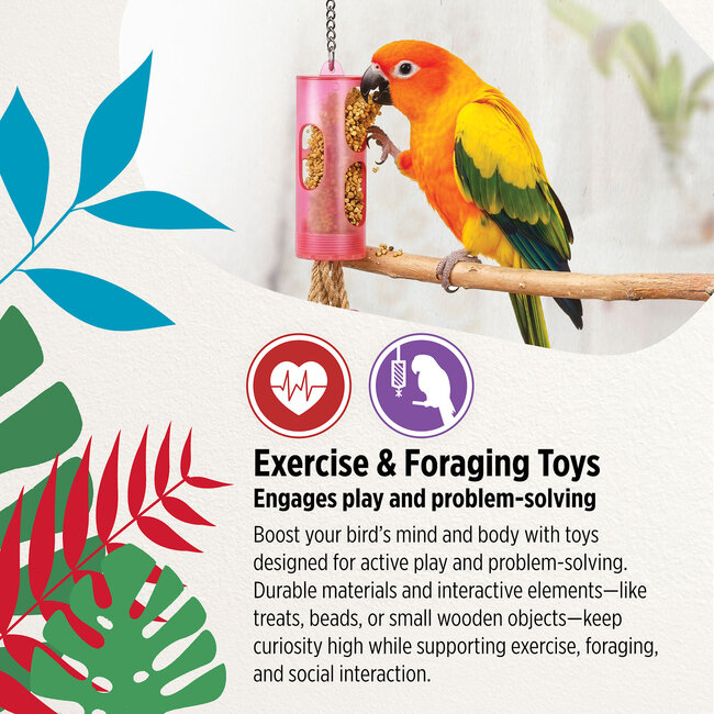 Smart Play Stuff n' Play Enrichment Parrot Toy Large