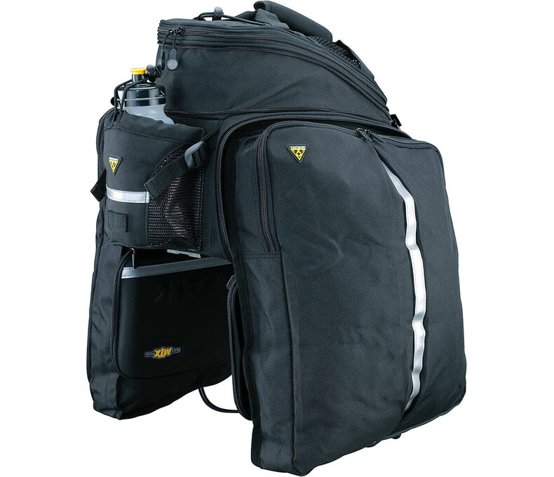 Topeak MTX TrunkBag DXP Rack Bag with Expandable Panniers: 22.6 Liter, Black