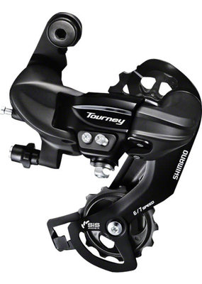 SHIMANO AMERICAN CORP. Shimano Tourney RD-TY300-SGS Rear Derailleur - 6,7 Speed, Long Cage, Black, Shimano Rear Direct Mount