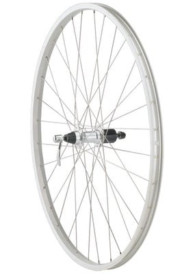 Quality Silver 700c Rear QR x 135mm, Rim Brake, HG 10, Silver, Clincher