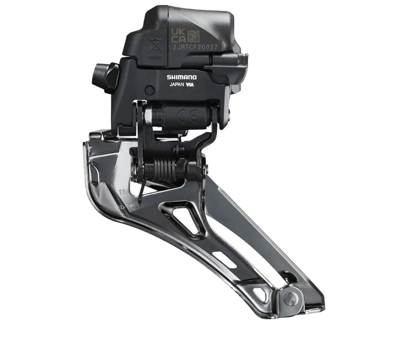 Shimano Ultegra FD-R8150 Di2 Front Derailleur - 2x12-Speed Braze-on Down Swing For 50-54t Max Black/Silver