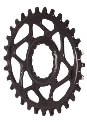 Absolute Black Absolute Black Spiderless Race Face Chainring - 30T, Cinch, Direct Mount, Oval Boost