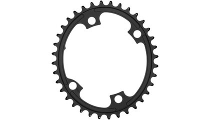 AbsoluteBlack Premium Oval Chainrings - 4 x 110mm, Asym, BCD, Inner, 36T, Black