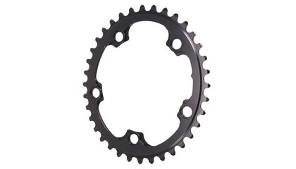 AbsoluteBlack Winter 2x Oval Inner Chainring - 36t, 110 BCD, 5-Bolt, Gray