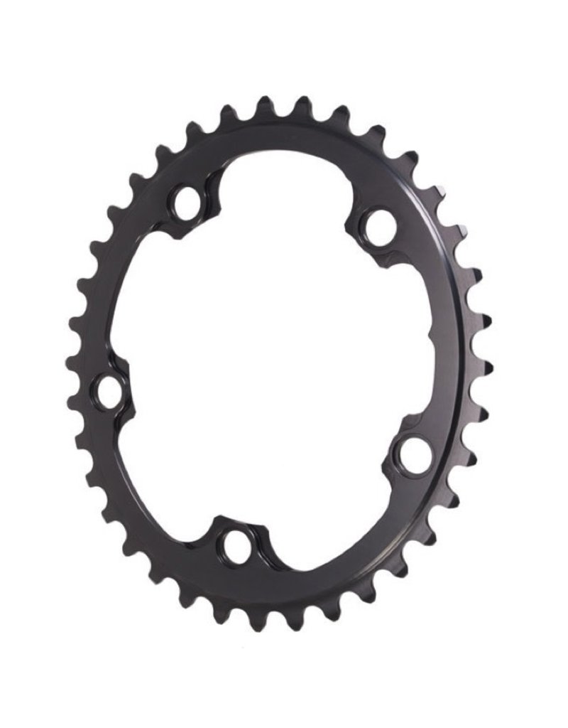 Absolute Black AbsoluteBlack Winter 2x Oval Inner Chainring - 36t, 110 BCD, 5-Bolt, Gray