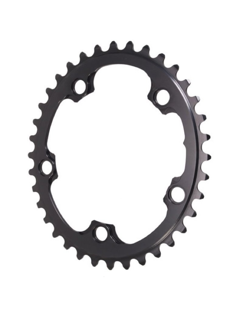 absoluteBLACK AbsoluteBlack Winter 2x Oval Inner Chainring - 36t, 110 BCD, 5-Bolt, Gray