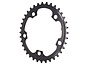 AbsoluteBlack Winter 2x Oval Inner Chainring - 36t, 110 BCD, 5-Bolt, Gray