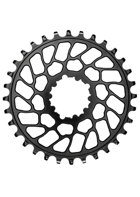 Absolute Black absoluteBLACK Round Narrow-Wide Direct Mount Chainring - 30t, SRAM 3-Bolt Direct Mount, 0mm Offset, Black