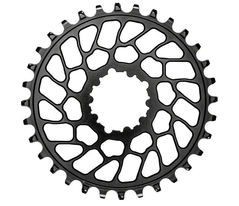 absoluteBLACK Round Narrow-Wide Direct Mount Chainring - 30t, SRAM 3-Bolt Direct Mount, 0mm Offset, Black