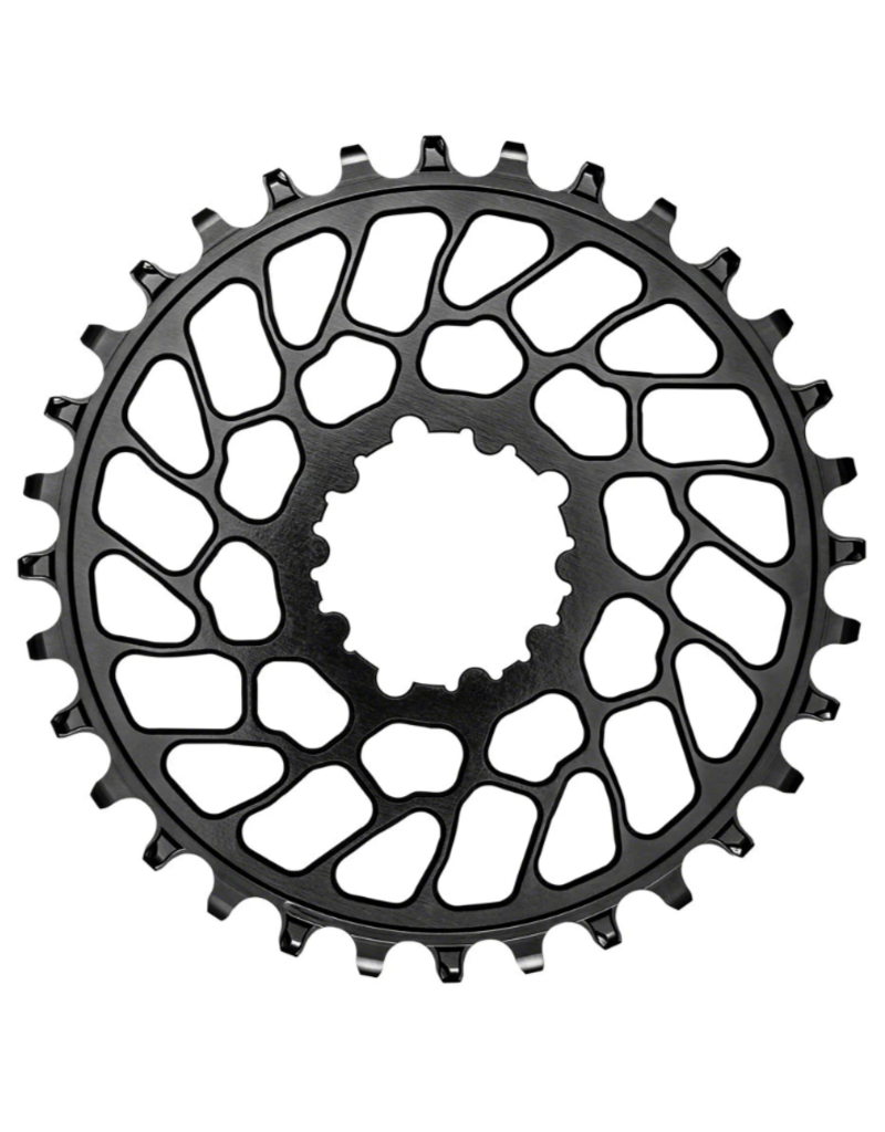 absoluteBLACK absoluteBLACK Round Narrow-Wide Direct Mount Chainring - 30t, SRAM 3-Bolt Direct Mount, 0mm Offset, Black