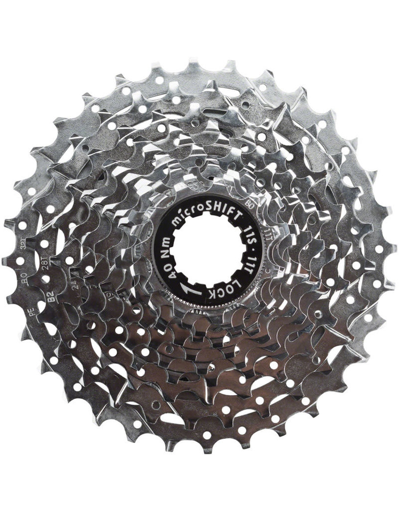 microSHIFT H11 Cassette - 11-Speed, 11-32t, Silver, Chrome Plated