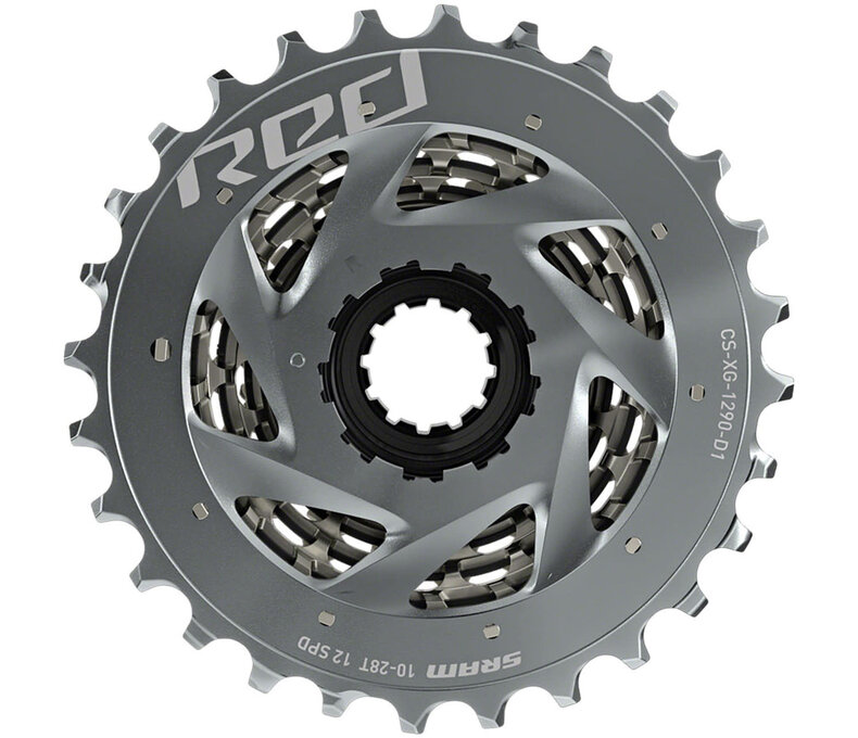 SRAM RED AXS XG-1290 Cassette - 12-Speed, Silver, XDR Driver, 10-26