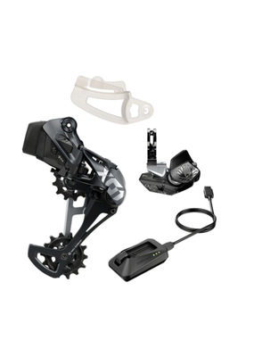 SRAM X01 Eagle AXS Upgrade Kit - Rear Derailleur 52t Max, Battery/Charger, AXS Rocker Paddle Controller w/ Clamp, Lunar
