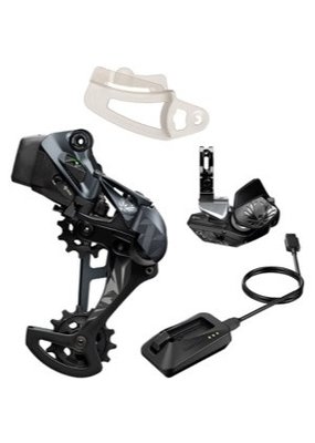 Sram XX1 Eagle AXS Rocker Paddle Upgrade Kit - Rear Derailleur for 52t Max Battery Eagle AXS Rocker Paddle Controller with Clamp Charger/Cord Black