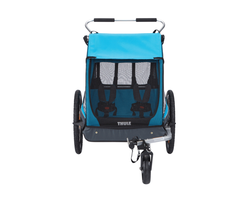 Coaster XT 2-seat bike trailer black