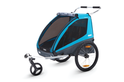 Coaster XT 2-seat bike trailer black