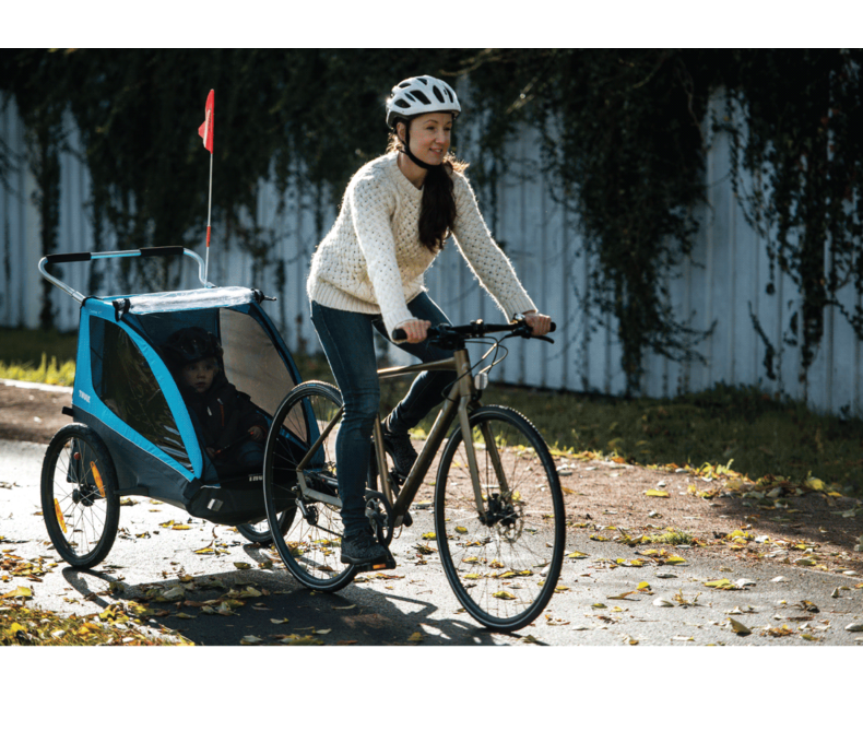 Coaster XT 2-seat bike trailer black