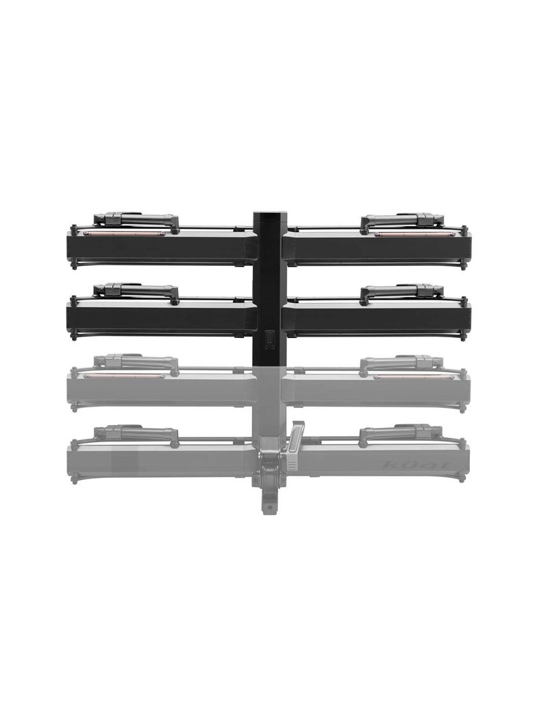 Kuat Piston Pro X Add On - LED Dual Ratchet Platform Rack with Kashima - 2 Bike - Galaxy Gray