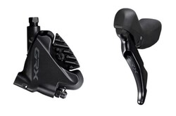 Shimano GRX ST-RX400 Hydraulic Disc Brake/Shift Lever Kit - Black, Left, Flat Mount, 2x, Caliper Included