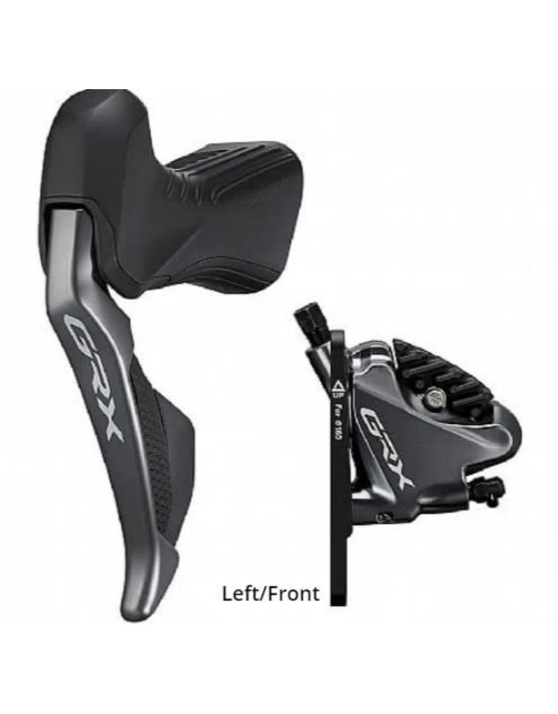 SHIMANO AMERICAN CORP. Shimano GRX ST-RX815 11-Speed Di2 Right Drop-Bar Shifter/Hydraulic Brake Lever with BR-RX810 Flat Mount Caliper, Pre-Bled 1700mm Hose
