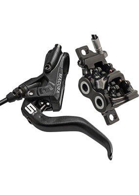 Magura MT5 Disc Brake and Lever - Front or Rear, Hydraulic, Post Mount, Black