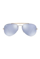 Ray-Ban Blaze Aviator Sunglasses - Copper w/ Dark Violet Mirror Silver