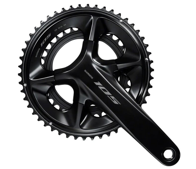 Shimano 105 FC-R7100 Crankset - 172.5mm, 12-Speed, 50/34t, 110 Asymmetric BCD, Hollowtech II Spindle Interface, Black