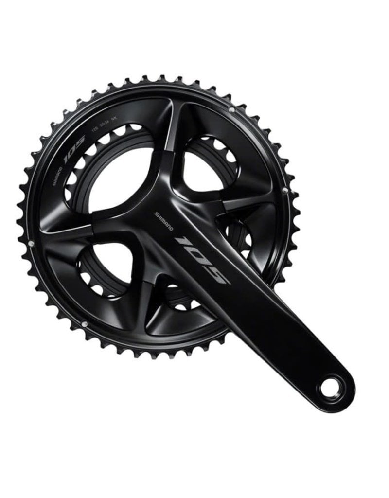 SHIMANO AMERICAN CORP. Shimano 105 FC-R7100 Crankset - 170mm, 12-Speed, 50/34T, 110 Asymetric BCD, HollowTech II Spindle Interface, Black