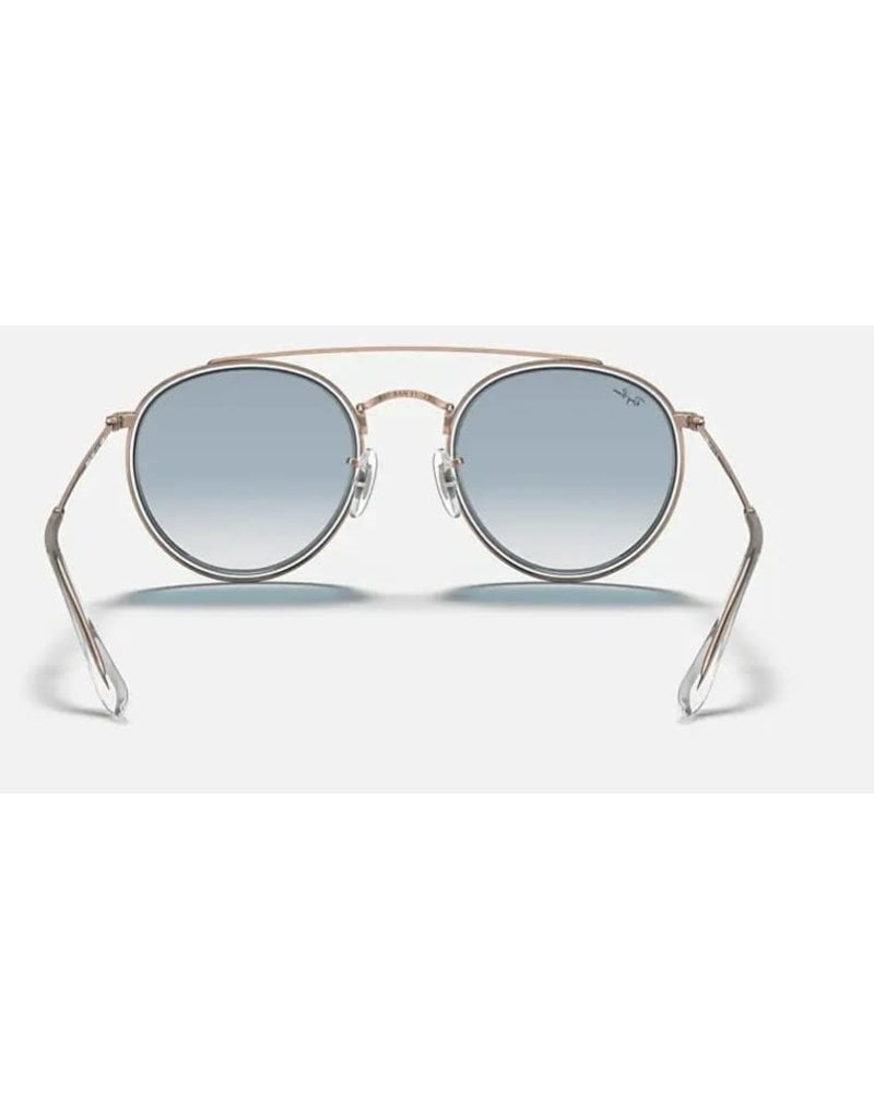 Ray-Ban Round Double Bridge Sunglasses - Copper w/ Clear Gradient Blue