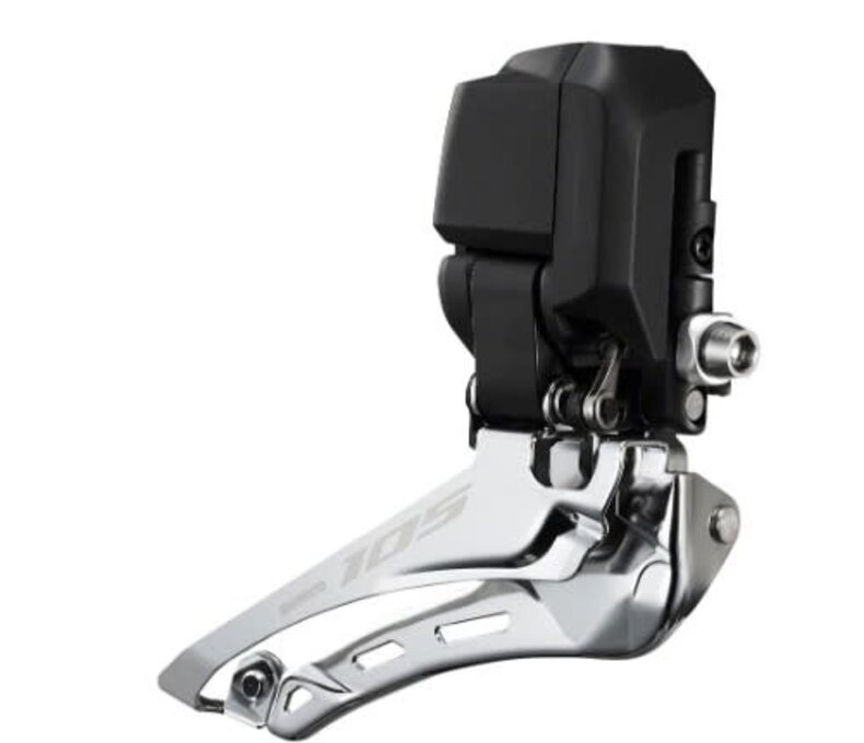 Shimano 105 FD-R7150 Di2 Front Derailleur - 2x, For 2x12-Speed, Braze-On, Down-Swing, Black