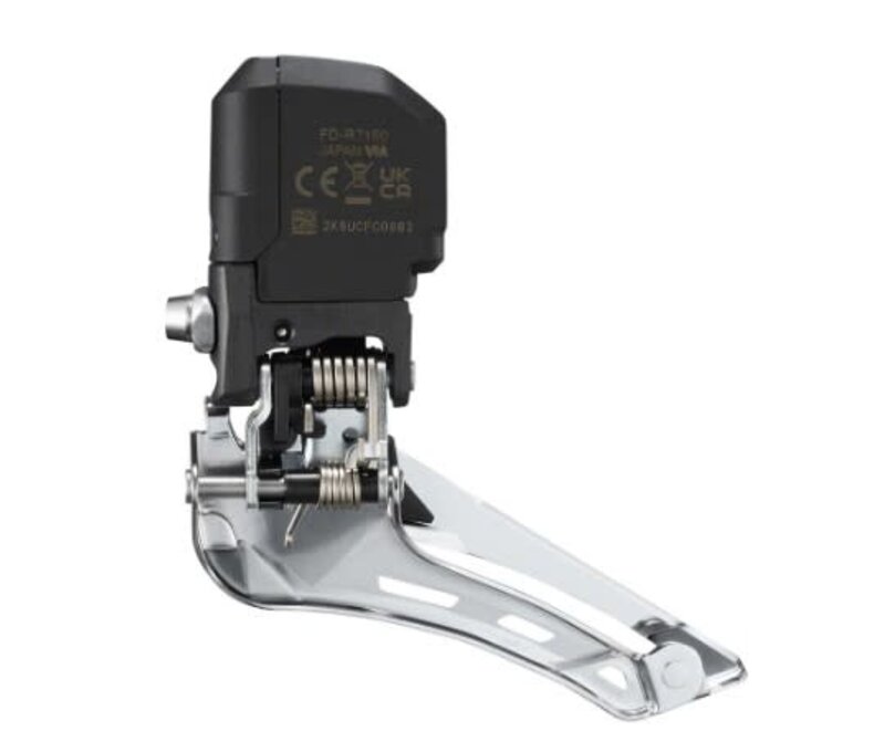 Shimano 105 FD-R7150 Di2 Front Derailleur - 2x, For 2x12-Speed, Braze-On, Down-Swing, Black