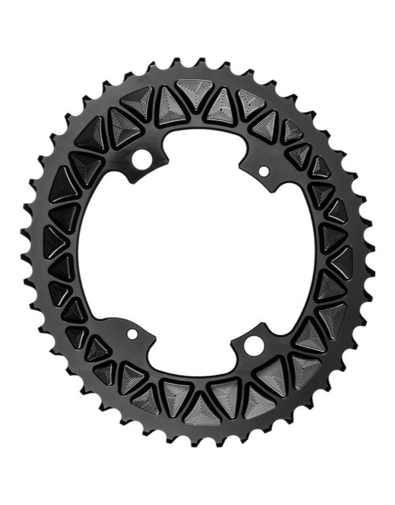 absoluteBLACK AbsoluteBlack Premium 2x SUB-Comp Oval Chainring - 4 x 110mm BCD, 48T, Outer (Black)