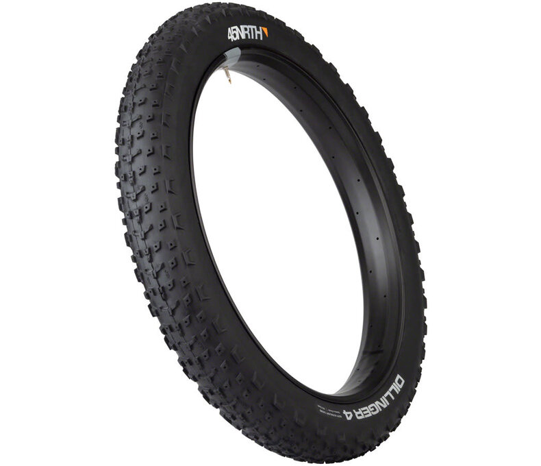 45NRTH Dillinger 4 Tire - 27.5 x 4, Tubeless, Folding, Black, 60tpi, Studdable