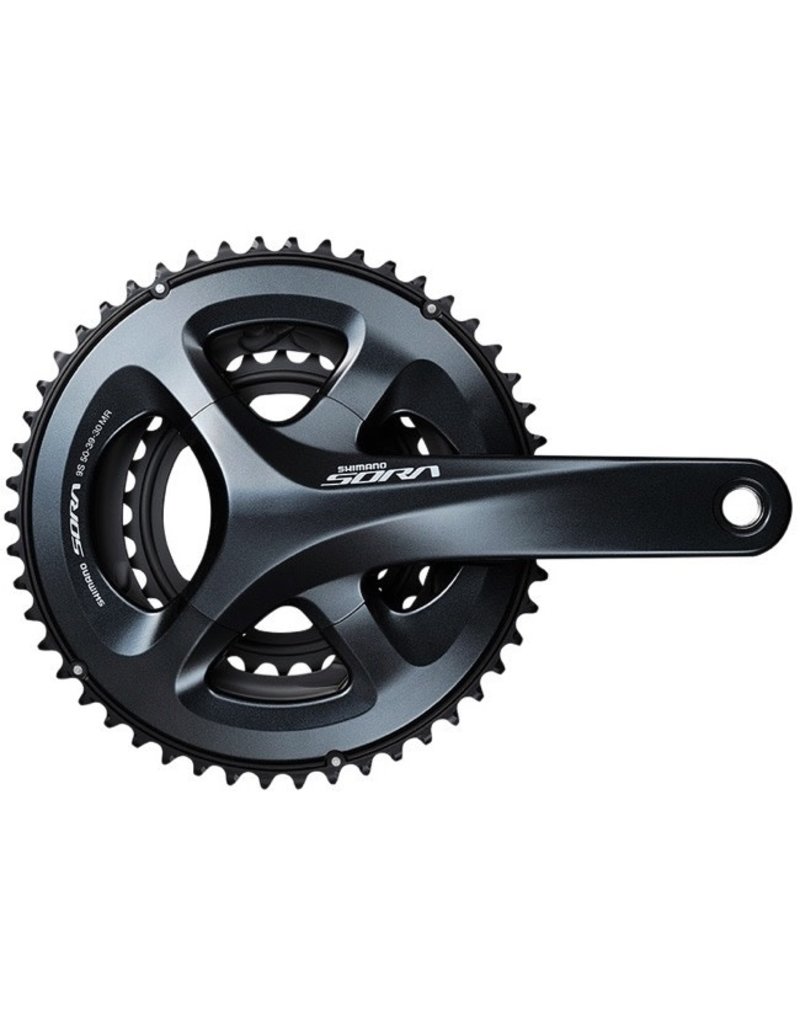 Shimano FC-R3030 Sora Triple Crankset - 30/39/50t, 9-Speed, 4-Arm, 170