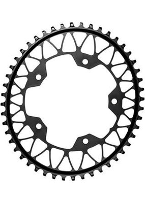 Absolute Black absoluteBLACK Oval 110 BCD Gravel Chainring - 48T, 110 BCD, 5-Bolt, Narrow-Wide, Black