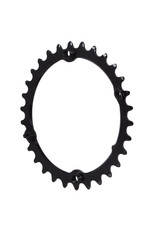 absoluteBLACK absoluteBlack Premium Oval Subcompact Road Chainring - 4x110BCD, Black