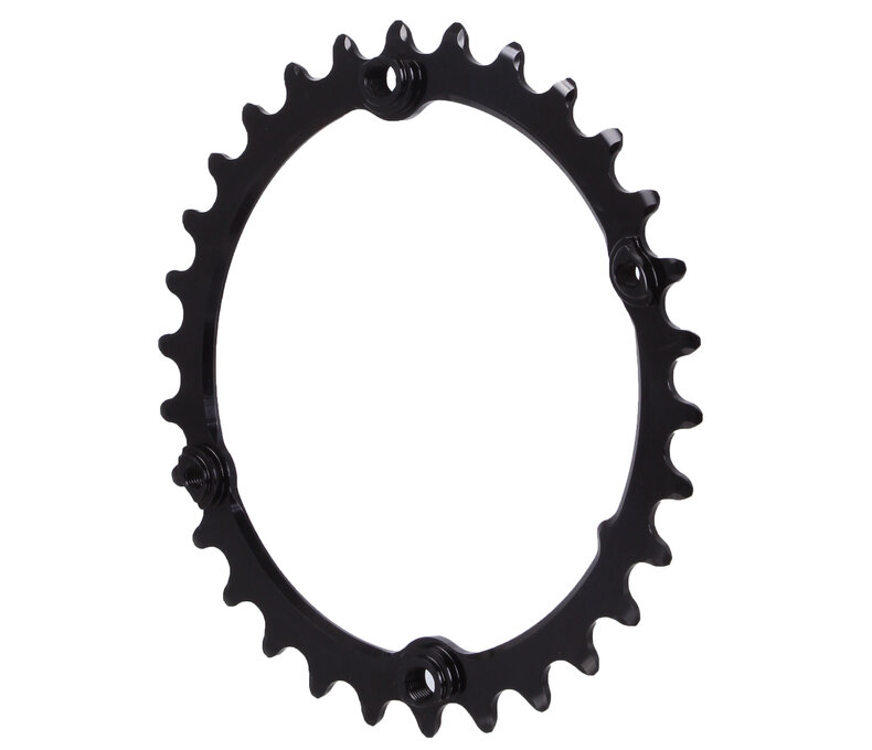 absoluteBlack Premium Oval Subcompact Road Chainring - 4x110BCD, Black
