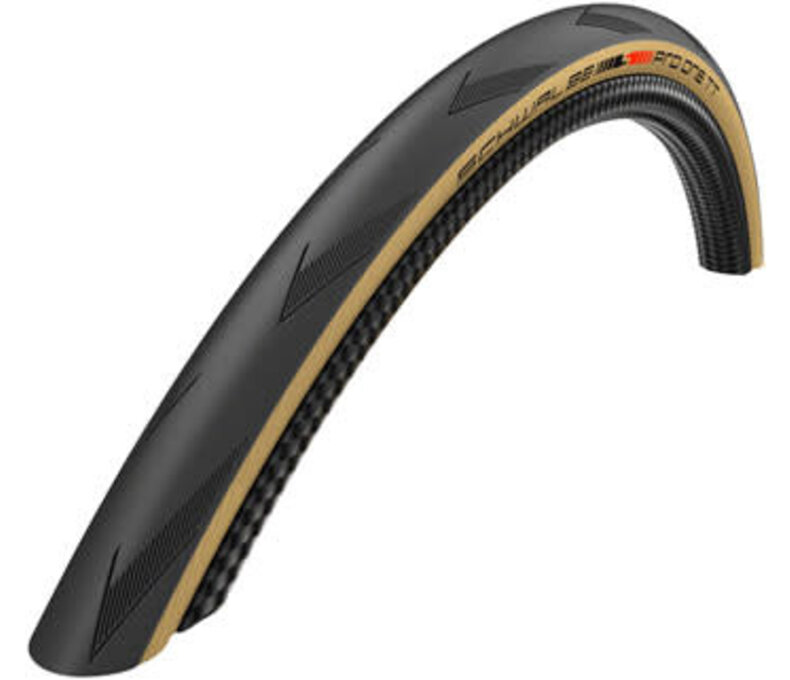 Schwalbe Pro One TT Tire - 700 x 25, Tubeless, Folding, Black/Tan, Evolution Line, Addix Race