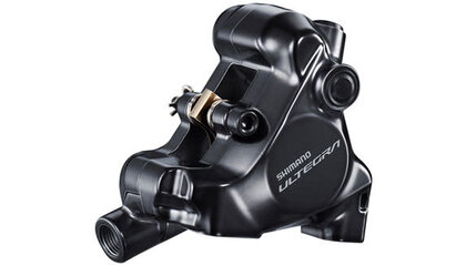 Shimano Ultegra BR-8170 Hydraulic Disc Brake Caliper - Front, Flat Mount, For 140/160mm Rotor, Finned Resin Brake Pads