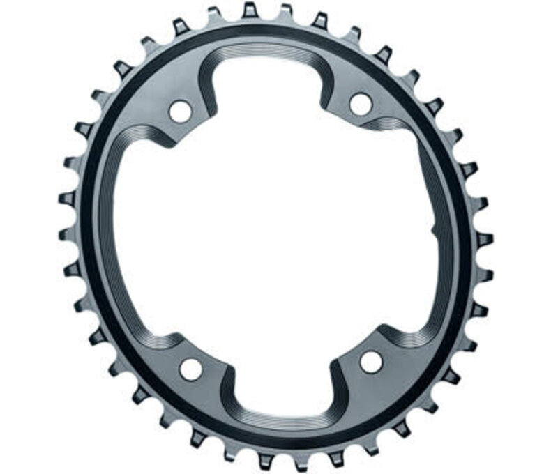 absoluteBLACK Oval 110 BCD CX Chainring - 42T, 4-Bolt, Narrow-Wide, Gray