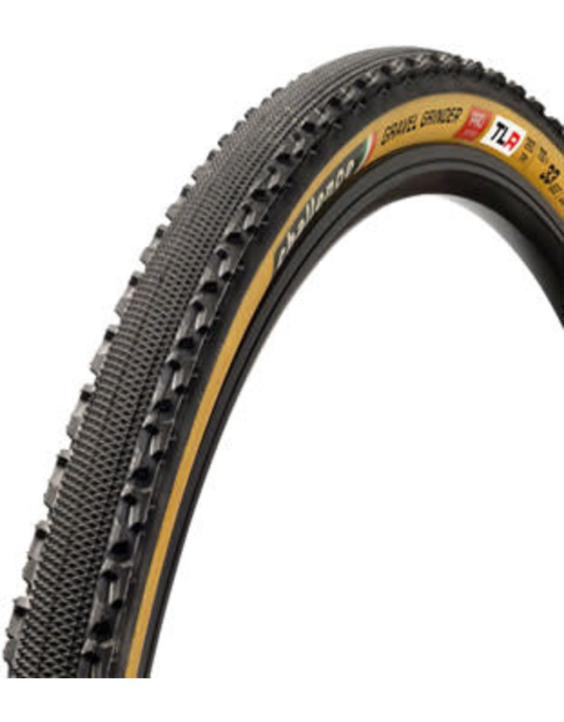 Challenge Gravel Grinder Pro Tire - 700 x 33, Tubeless, Folding, Black/Tan, Handmade