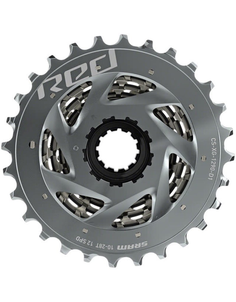 SRAM SRAM RED AXS XG-1290 Cassette - 12 Speed, 10-33t, Silver, For XDR Driver Body, D1