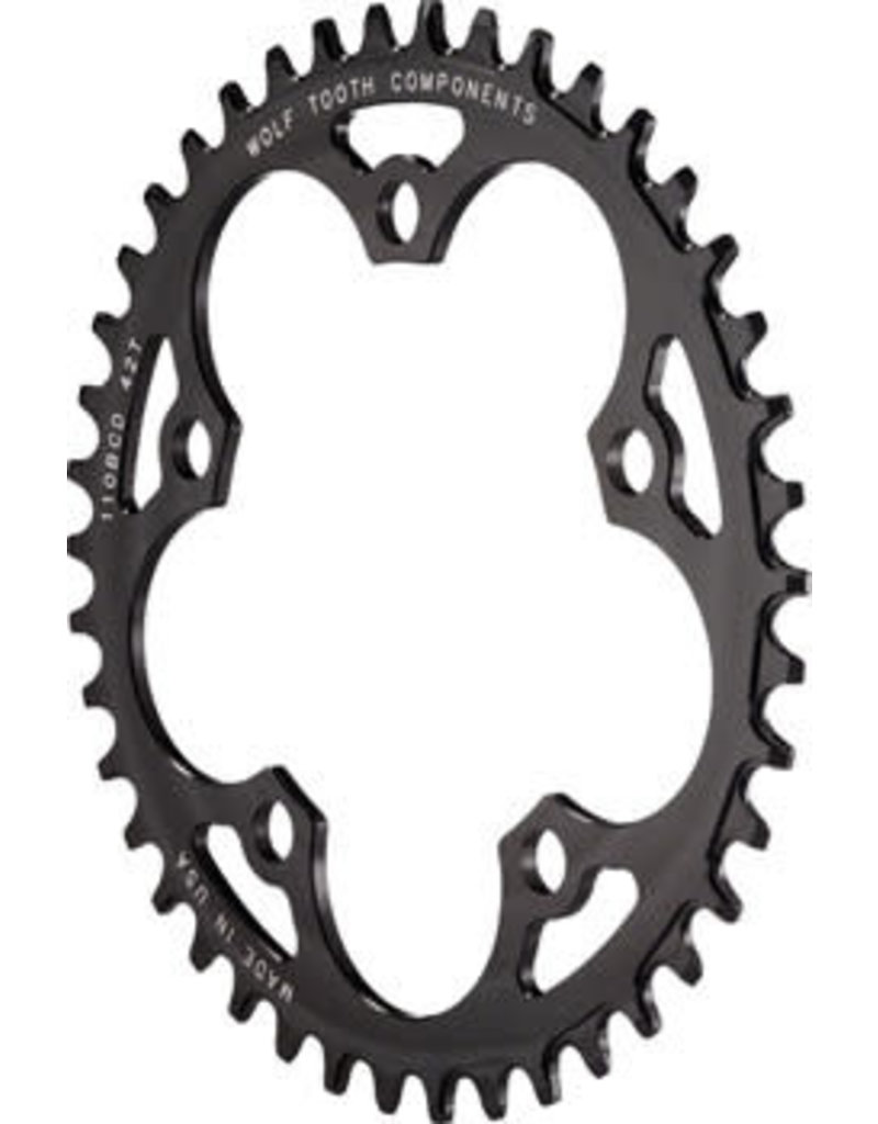 Wolf Tooth 110 BCD Cyclocross and Road Chainring - 42t, 110 BCD, 5-Bolt, Drop-Stop, Black