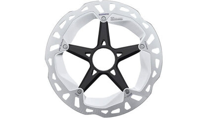 Shimano Deore XT RT-MT800-L Disc Brake Rotor with External Lockring - 203mm, Center Lock, Silver/Black