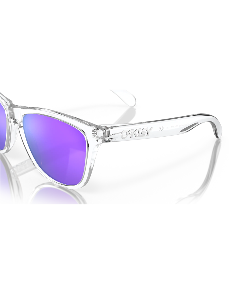 Oakley OO9013 Frogskins Sunglasses - Polished Clear w/ PRIZM Violet Lens